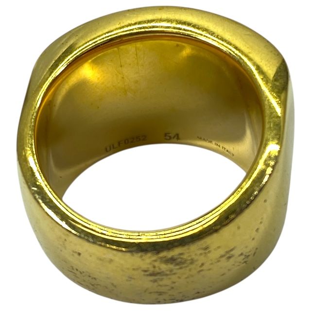 Celine Ulf0252 Triomphe Ring Accessories Jewelry Logo GP Gold Celine (size 54