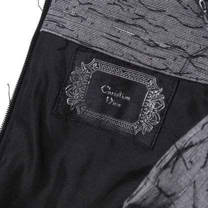 Christian DIOR Skirt Size 42 Tight Knee Length Embroidery All Over Pattern