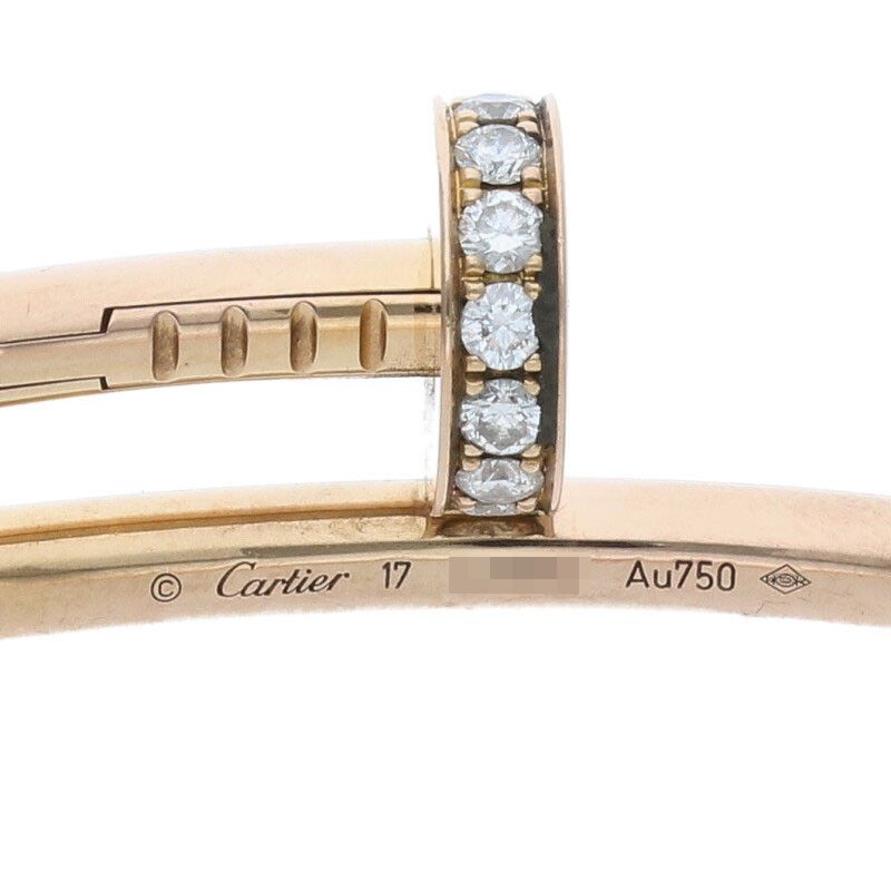 Cartier New Shape Juste UN CLOU Bracelet DIA 18K Pink Gold Juste Un Clou Half
