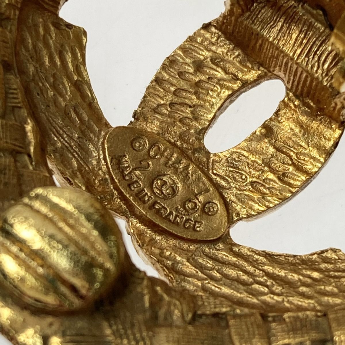 Chanel Cocomark Round Earring GP Gold 29 Vintage