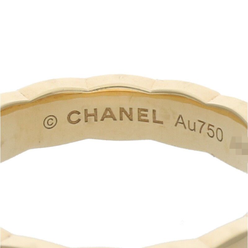 Chanel Coco Crush Mini 18K Yellow Gold Diamond Ring Men's 46 5.5