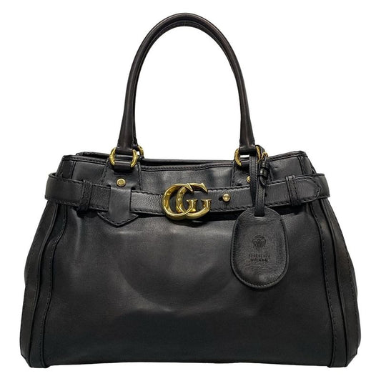 Gucci GG Running Tote 247183 Black Leather