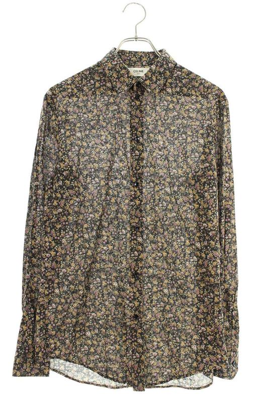 Celine 20zx1056i Long Sleeve Shirt With Flower Pattern Men's 38