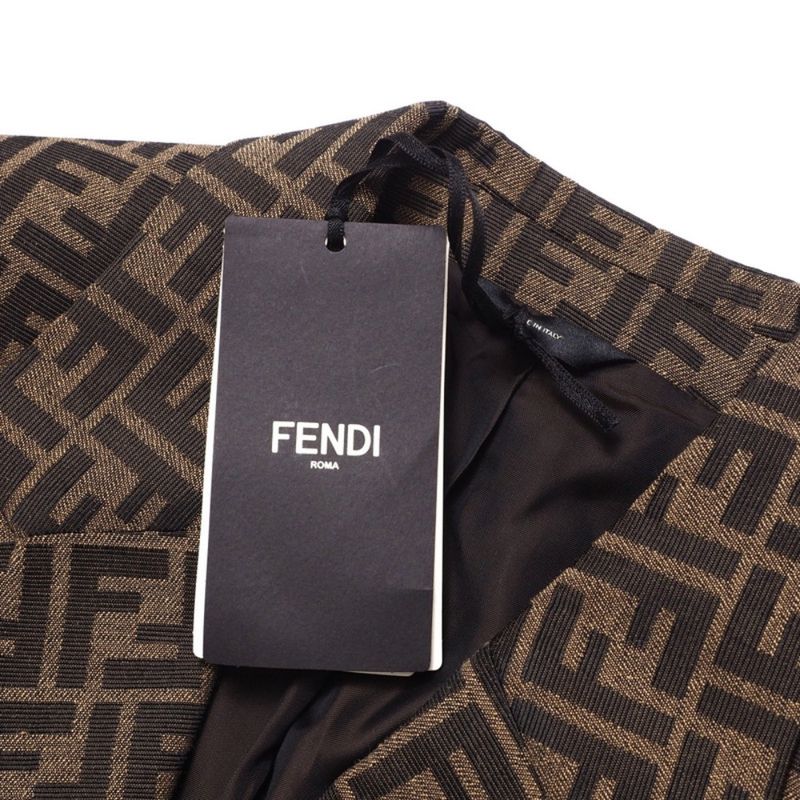 2022Fendi Tailored Jacket Size 46 FF Logo Double Breasted Double F