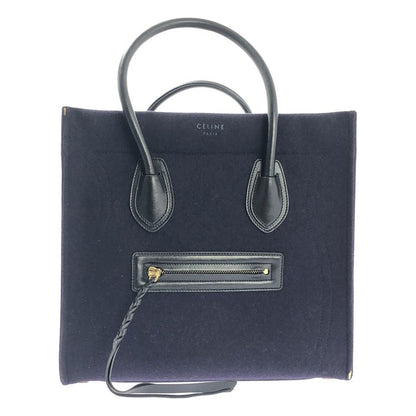 Celine Phoebe Philo Phoebe Luggage Phantom Felt Handbag - Navy - Women