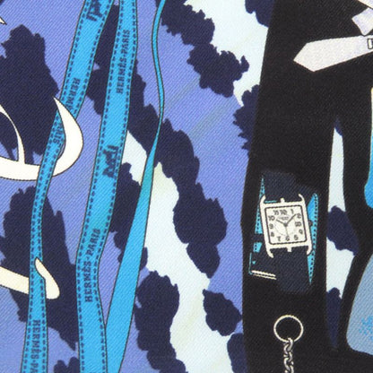 Hermès Carré 40 Monsieur ET Madame Monsieur & Madame Silk Blue Scarf 0821 Hermes