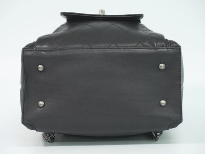 Authentic Chanel Coco Mark Matelasse 2WAY Chain Drawstring Backpack Sac Handbag