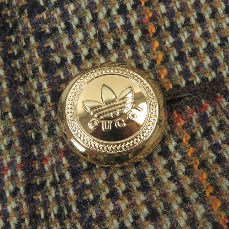 Gucci X Adidas Gucci X Adidas 710398 Three Stripes Trefoil Checkered Pattern