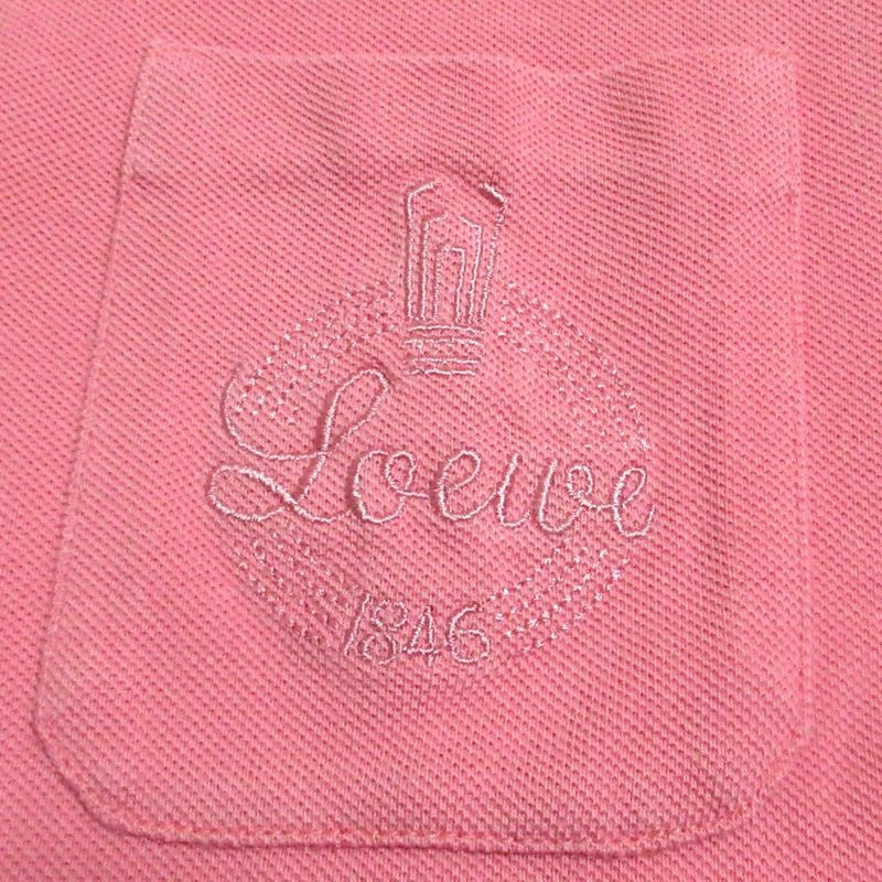 Good Loewe Vintage Short Sleeve Polo Shirt Pink Women's Used