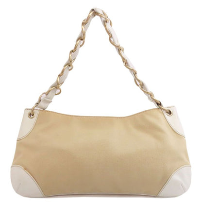 Chanel Coco Mark Gold Hardware Handbag Canvas Calf Women