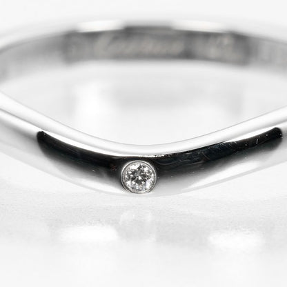 Cartier Ballerina Curve Pt950platinum X 3P Diamonds Size 7 Ladies' 3g Ring