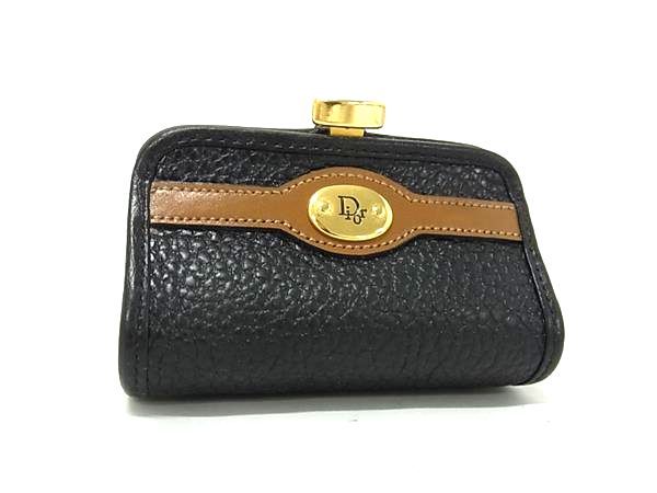Christian Dior Christian Dior Leather Coin Case Coin Purse Coin Purse Black