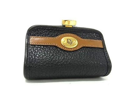 Christian Dior Christian Dior Leather Coin Case Coin Purse Coin Purse Black