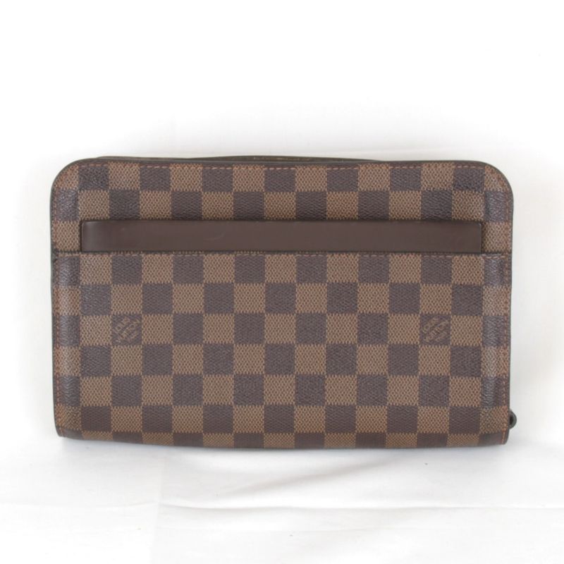 Louis Vuitton Saint Louis N51993 Clutch Bag In Damier Canvas Brown
