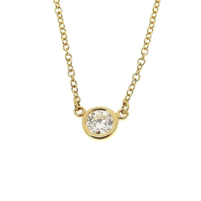 Tiffany & Co Tiffany & Co By-the-yard Diamond Necklace 18K Yellow Gold 750