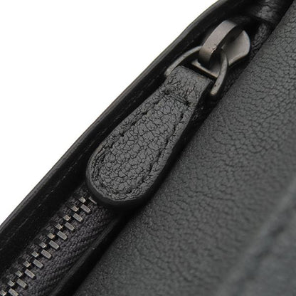 Bottega Veneta Long Wallet Intrecciato Leather Black X Brown X Khaki Black