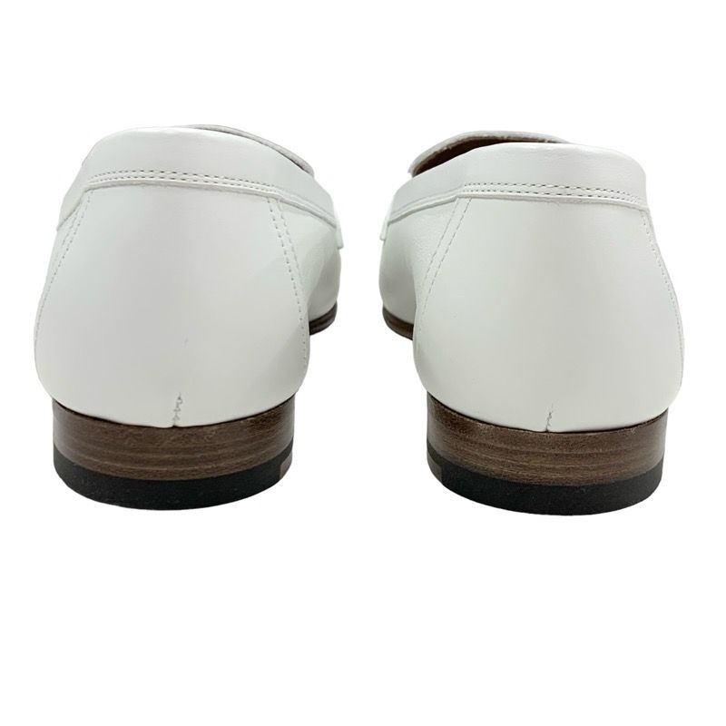 Hermes Royale Loafer Leather Shoes Leather White Unused Moccasins Flat Shoes