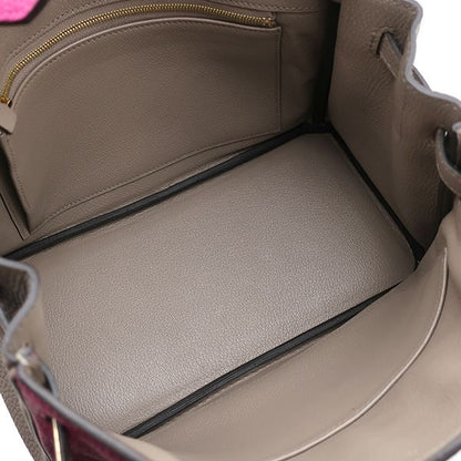 Hermes Handbag Birkin 25 Togo Rose Purple and Tourtière Gray Gold Hardware [po