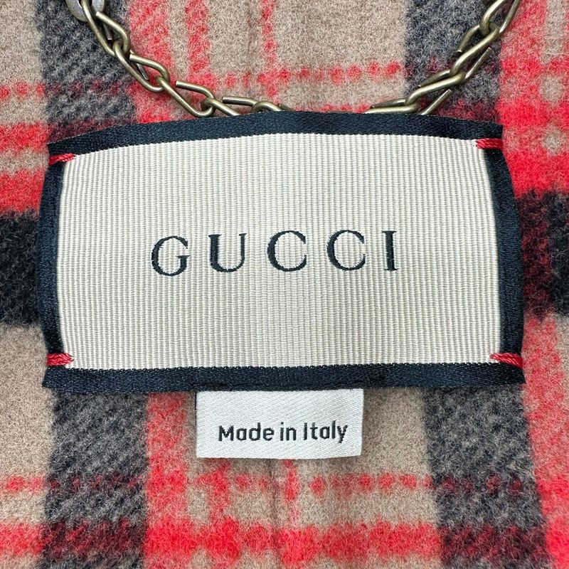 Gucci 22aw Jumbo GG Canvas Wool Car Coat 698708 Zait6 Jumbo GG Canvas Wool Car