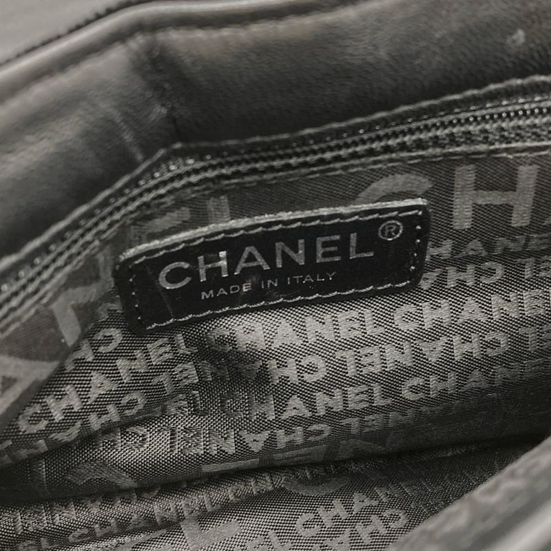 Chanel Camellia No5 Clover Shoulder Bag Velvet Black Coco Mark Chain Shoulder