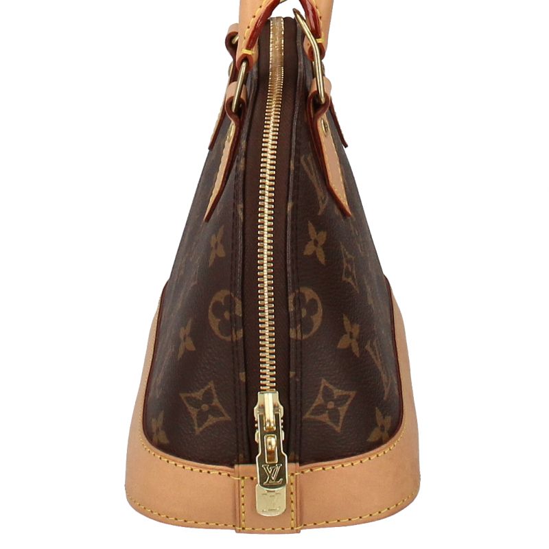 Louis Vuitton Alma BB M53152 Monogram Ladies Handbag Brown Excellent Condition