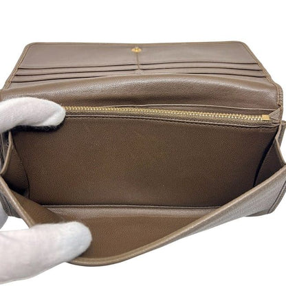 Loewe Bifold Long Wallet Beige Amazona Wallet Excellent Condition Leather