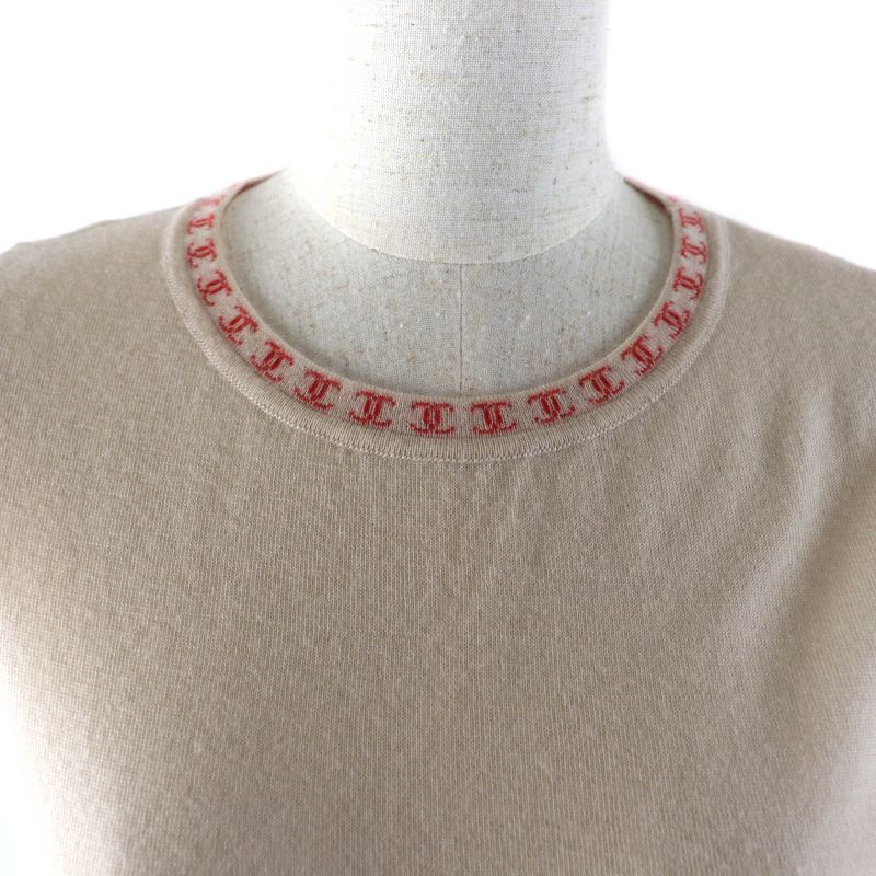 CHANEL Vintage 01S P17962 100% Cashmere Coco Mark Cardigan + Sleeveless Knit