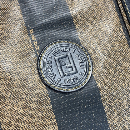 Fendi Pecan Mini Tote Brown PVC×leather Handbag