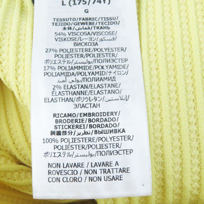 Gucci Adidas 697710 Lined Knitted Long Skirt Yellow Black With Garment Made In