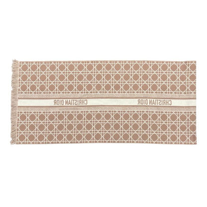 Christian Dior Scarf Canage 31can205i005 Logo Cashmere Wool Pink White Christian