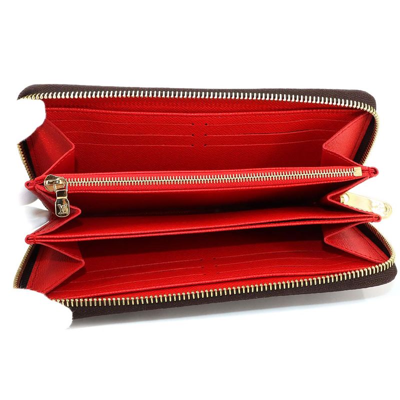 Louis Vuitton Monogram Zippy Wallet Round Zipper Long Wallet Coquelicot M41896