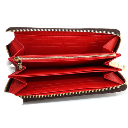 Louis Vuitton Monogram Zippy Wallet Round Zipper Long Wallet Coquelicot M41896