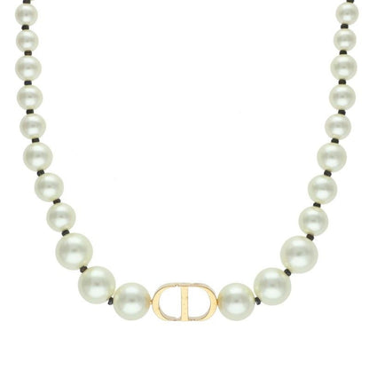 Christian Dior CD Icon Faux Pearl Choker Necklace Women