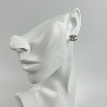 Chanel Coco Mark Accessories Earrings Silver C21V Vintage Ladies