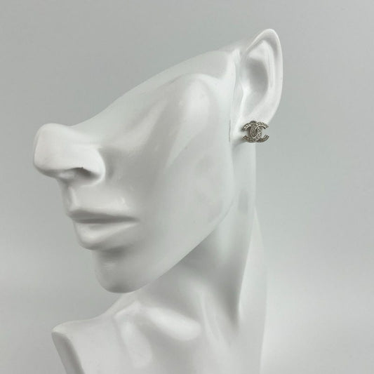 Chanel Coco Mark Accessories Earrings Silver C21V Vintage Ladies