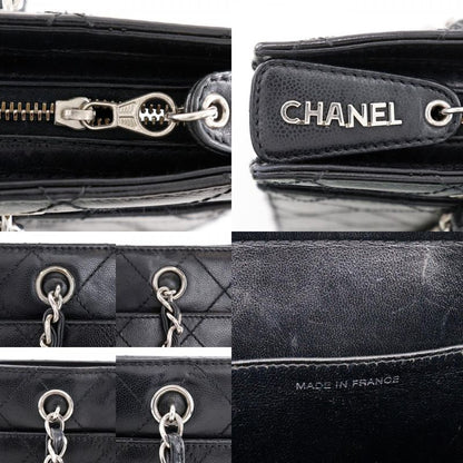 Chanel Chain Tote Matelasse Caviar Skin Black Ladies Tote Bag