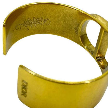 Christian DIOR Bracelet Bangle Accessories Jewelry Small Logo GP Gold