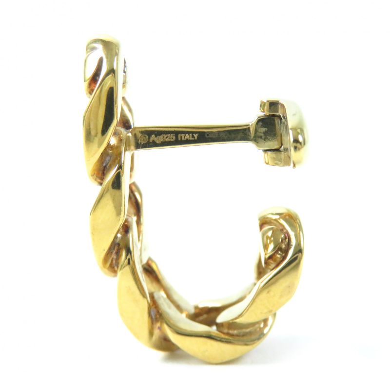 Bottega Veneta 574957 Ag925 Chain Cufflinks Gold Storage With
