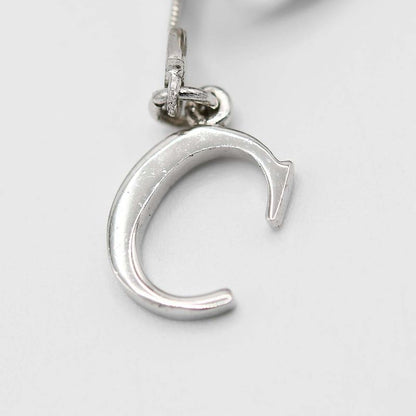 Christian DIOR Bracelet Ribbon CD Logo Silver Color Accessories Women M1688