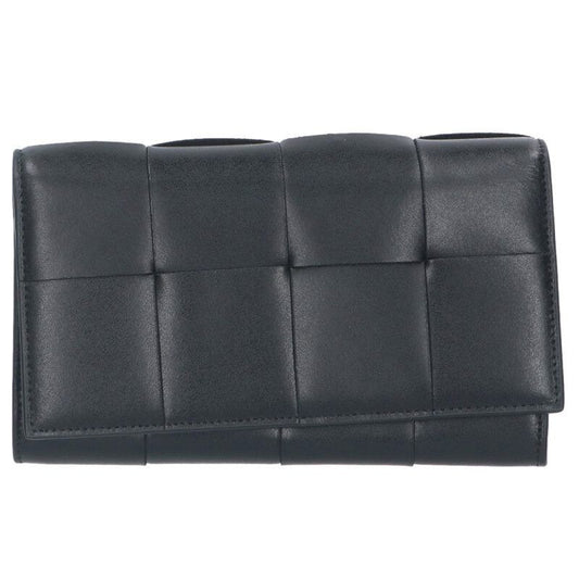 Bottega Veneta Cassette Intrecciato Bifold Leather Long Wallet For Men