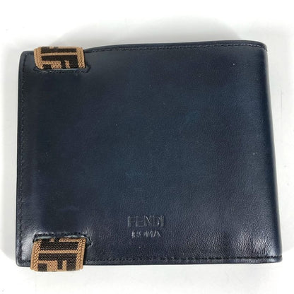 Fendi Bifold Wallet Bi-fold Wallet 7m0266 Leather Black