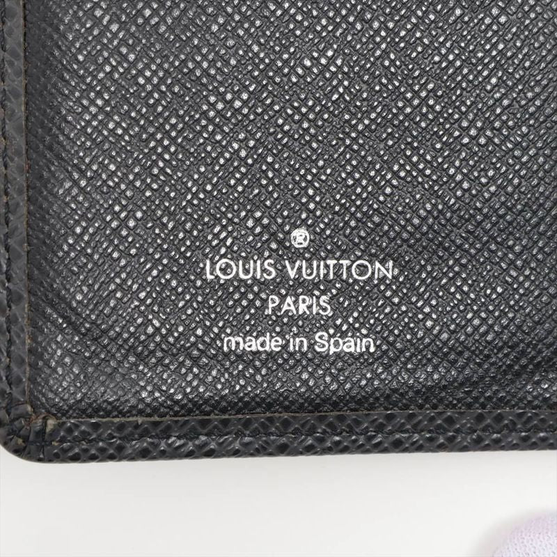 Louis Vuitton Taiga Agenda PM R20426 Notebook Cabas - Black - Made In Spain
