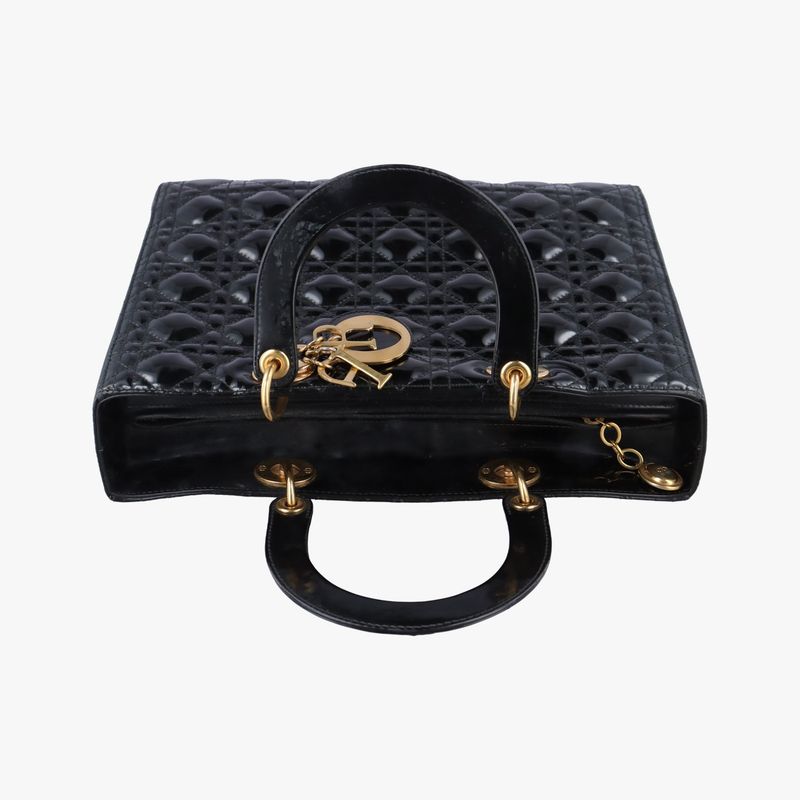 Christian Diorchristian Dior Lady Dior Black Patent 08-ma-1029