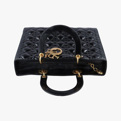 Christian Diorchristian Dior Lady Dior Black Patent 08-ma-1029