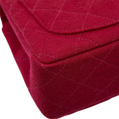 Chanel Coco Mark Mini Matelasse 17 Chain Shoulder Bag Red Cotton Women Chanel