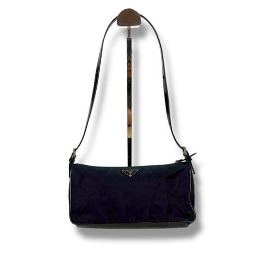 Prada Accessory Pouch Mini Handbag Tessuto Nylon Quilted Purple