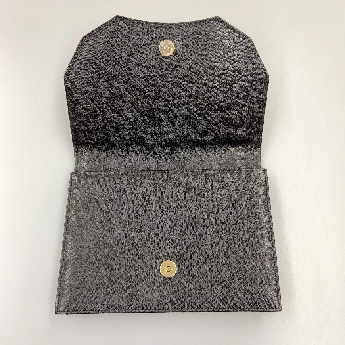 Yves Saint Laurent Logo Vintage Clutch Bag Black