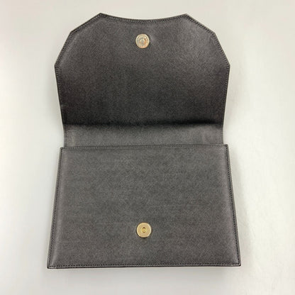 Yves Saint Laurent Logo Vintage Clutch Bag Black