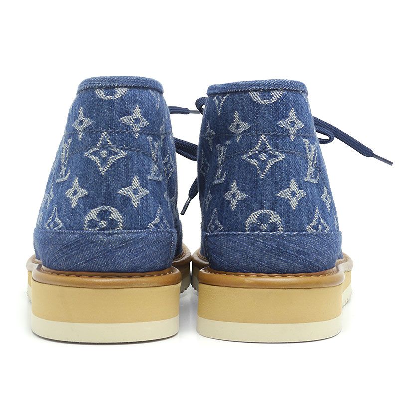 Louis Vuitton LV Cozy Line Ankle Boots Monogram Denim 8