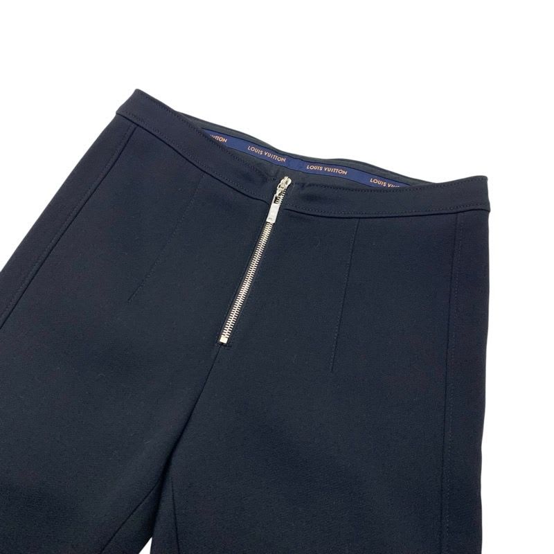 Louis Vuitton Bottoms Wool Pants Logo Black Silver